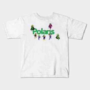 Green Hair Through The Years Kids T-Shirt